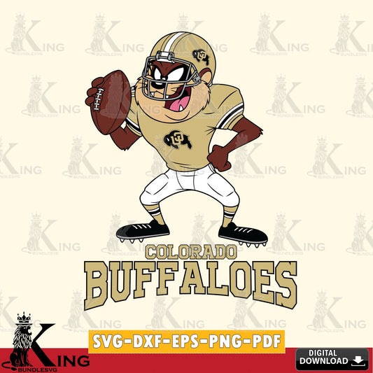 Colorado Buffaloes Taz Football Player SVG file, Cut file  , Digital Download , Instant Download, Taz svg, NCAA svg