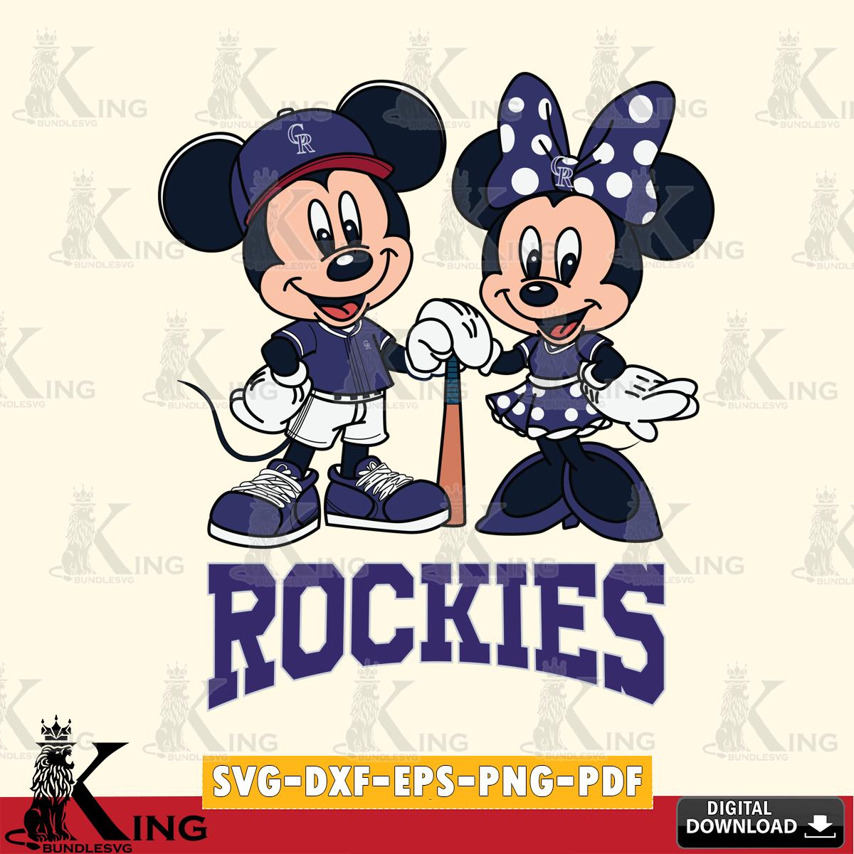 Colorado Rockies Mickey Minnie Mouse Sport SVG File, MLB for Cricut, Silhouette, Digital Download , file cut