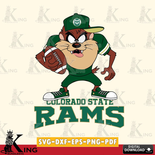 Colorado State Rams Đồng phục bóng đá Taz SVG file, Cut file  , Digital Download , Instant Download, Taz svg, NCAA svg