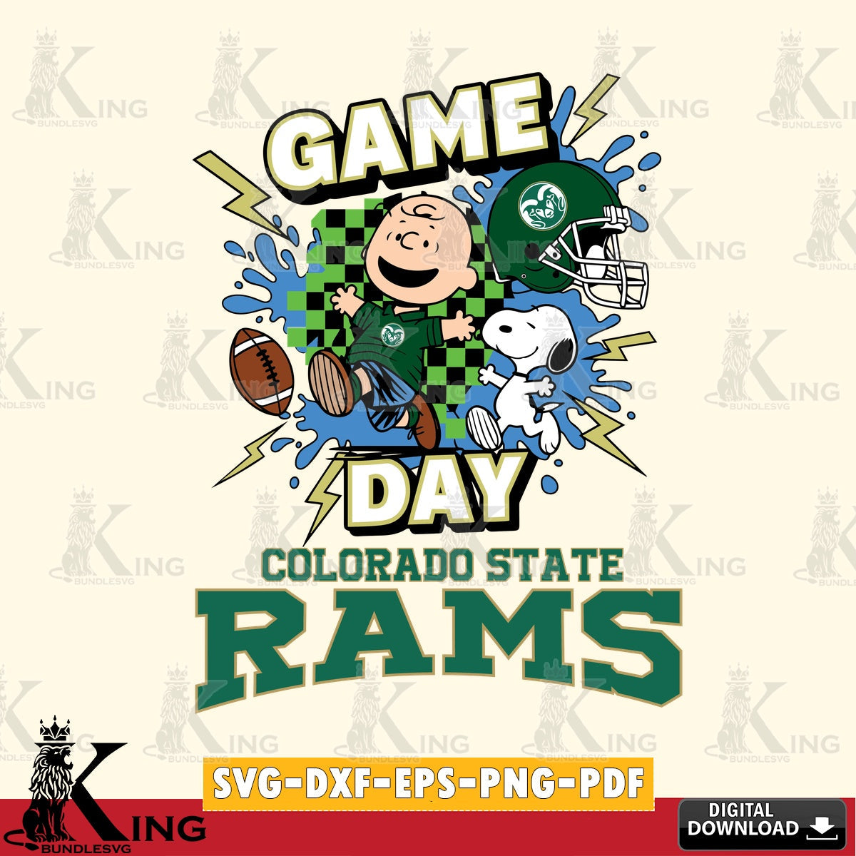 Colorado State Rams Game Day Peanuts SVG, Cricut, Cut file  , Digital Download , Instant Download, Peanuts svg, NCAA svg, Football svg, Sport svg