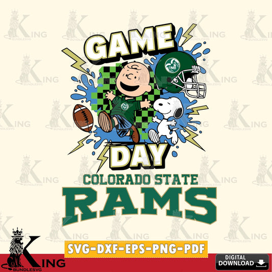 Colorado State Rams Game Day Peanuts SVG, Cricut, Cut file  , Digital Download , Instant Download, Peanuts svg, NCAA svg, Football svg, Sport svg