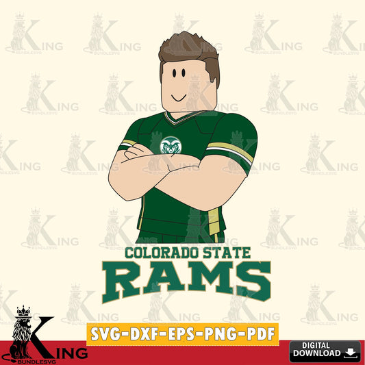 Colorado State Rams Roblox Football SVG file , NCAA Cricut,  File cut , Digital Download , PDF File