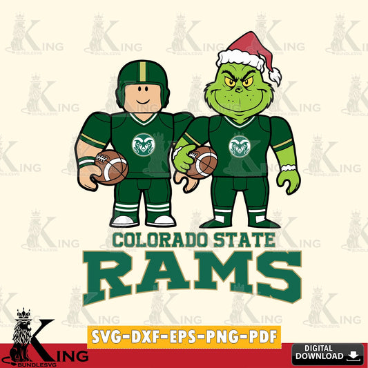 Colorado State Rams Roblox & Grinch Football SVG file , NCAA Cricut,  File cut , Digital Download , PDF File