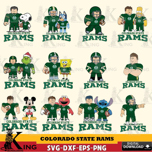 Colorado State Rams Roblox With Friends football NCAA Bundle SVG file , NCAA Cricut,  File cut , Digital Download , PDF File