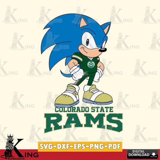 Creative design featuring Colorado State Rams Sonic Football Star Mascot SVG PNG files perfect for Cricut and Silhouette cutting