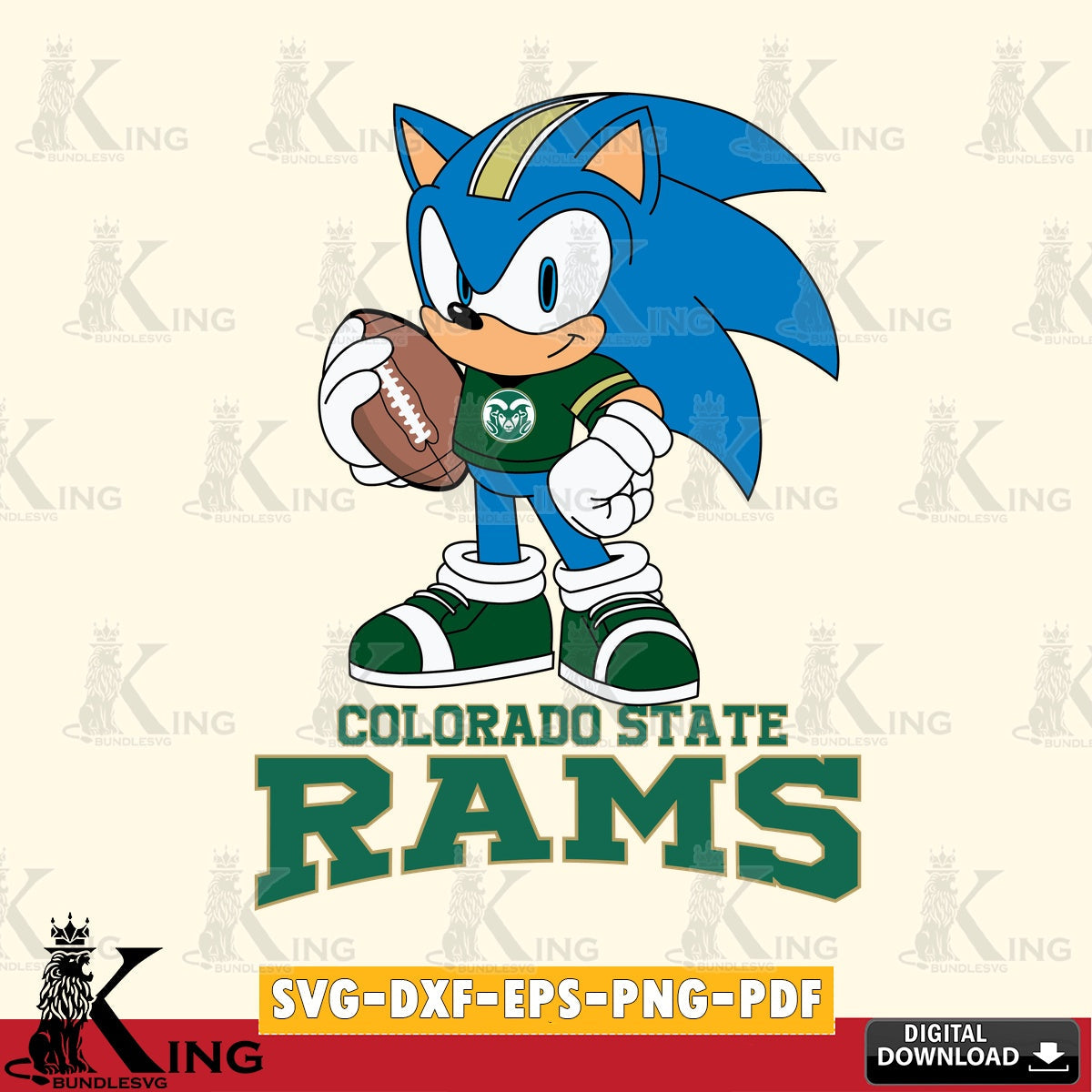 Colorado State Rams Sonic Game Day Ready SVG file, Vector , Digital Download , PDF File , Instant Download