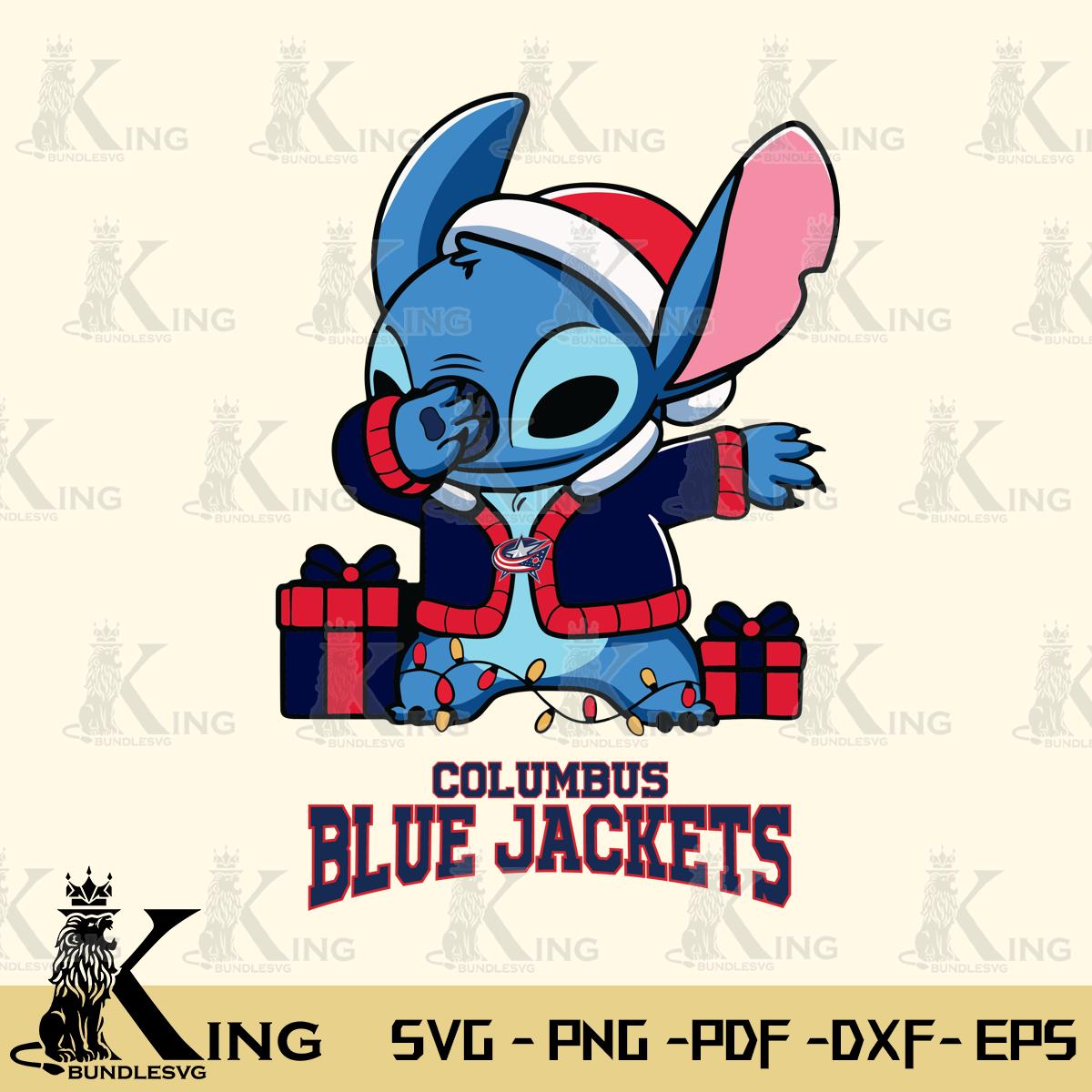 Columbus Blue Jackets Stitch Merry Christmas Svg Eps Dxf Png File, Digital Download