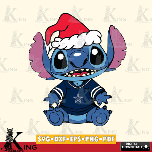 Dallas Cowboys Baby Stitch Christmas SVG, NFL for Cricut, Silhouette, Digital Download , file cut