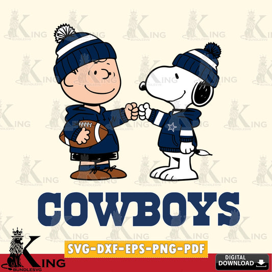 Dallas Cowboys CharlieBrown Football Fist Bump Cricut file , Cut file  , Digital Download , PDF File , Instant Download