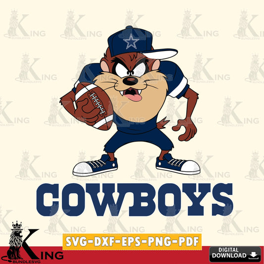Dallas Cowboys Đồng phục bóng đá Taz Cut file  , Digital Download , Instant Download, Looney Tunes svg, Football svg