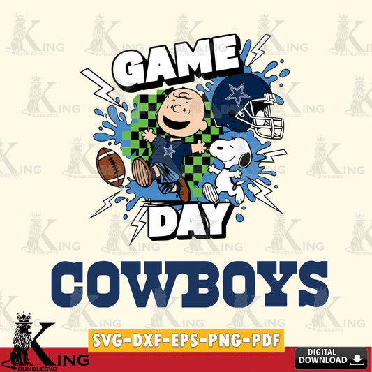 Dallas Cowboys Game Day Peanuts Cricut file , Cut file  , Digital Download , PDF File , Instant Download