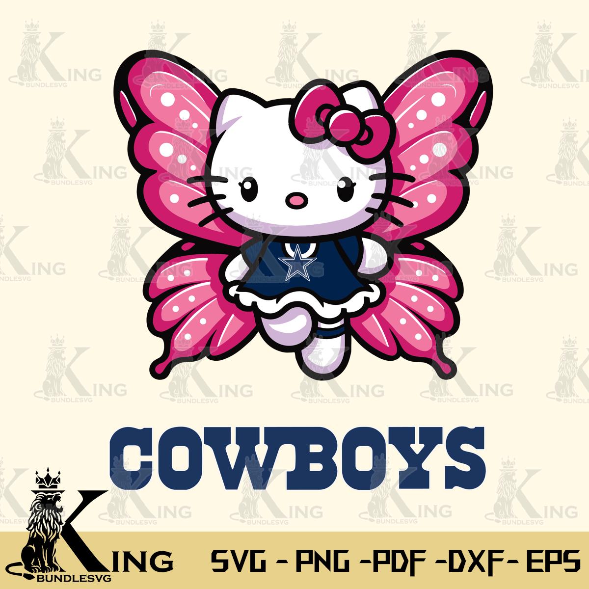 Dallas Cowboys Hello Kitty Dreamscape Svg Eps Dxf Png File, Digital Download