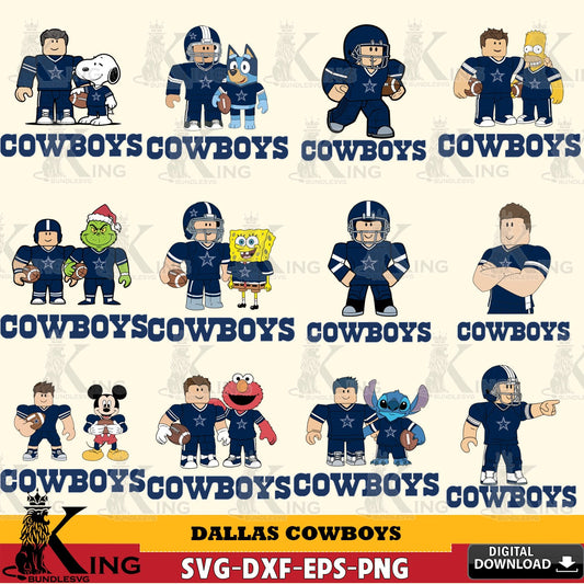 Dallas Cowboys Roblox With Friends football NFL Bundle SVG file , Cricut, NFL  File cut , Digital Download , PDF File