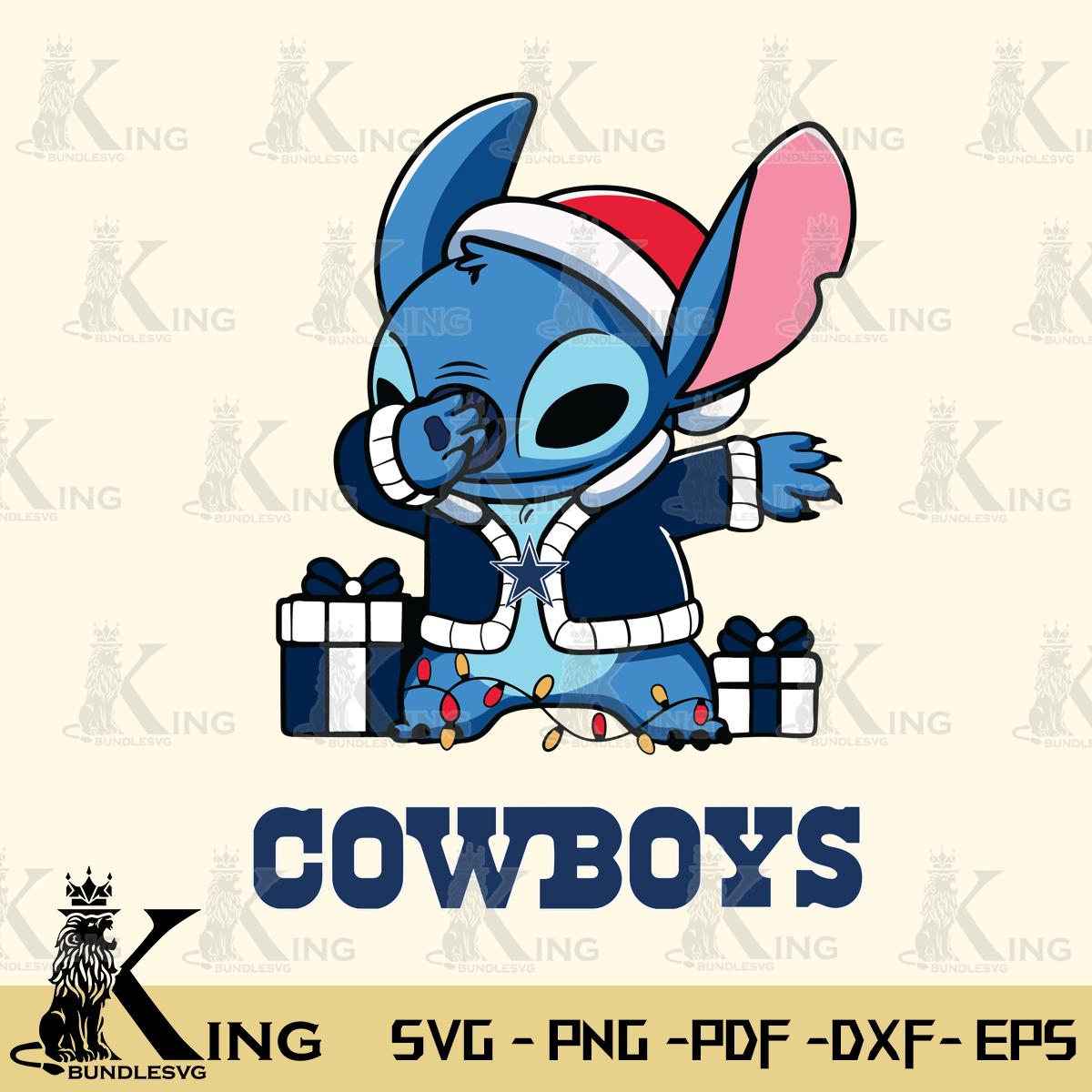 Dallas Cowboys Stitch Merry Christmas Svg Eps Dxf Png File, Digital Download