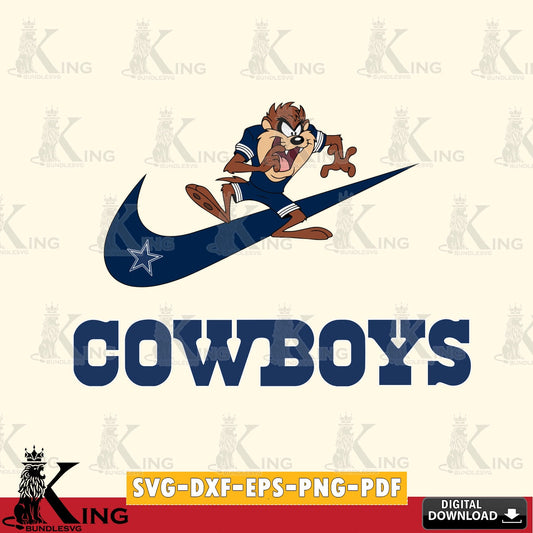 Dallas Cowboys Taz Football Nike Cut file  , Digital Download , Instant Download, Looney Tunes svg, Football svg