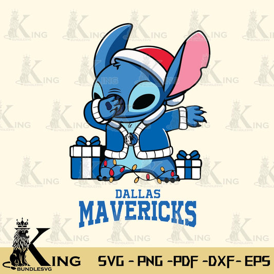 Dallas Mavericks Stitch Merry Christmas Svg Eps Dxf Png File, Digital Download