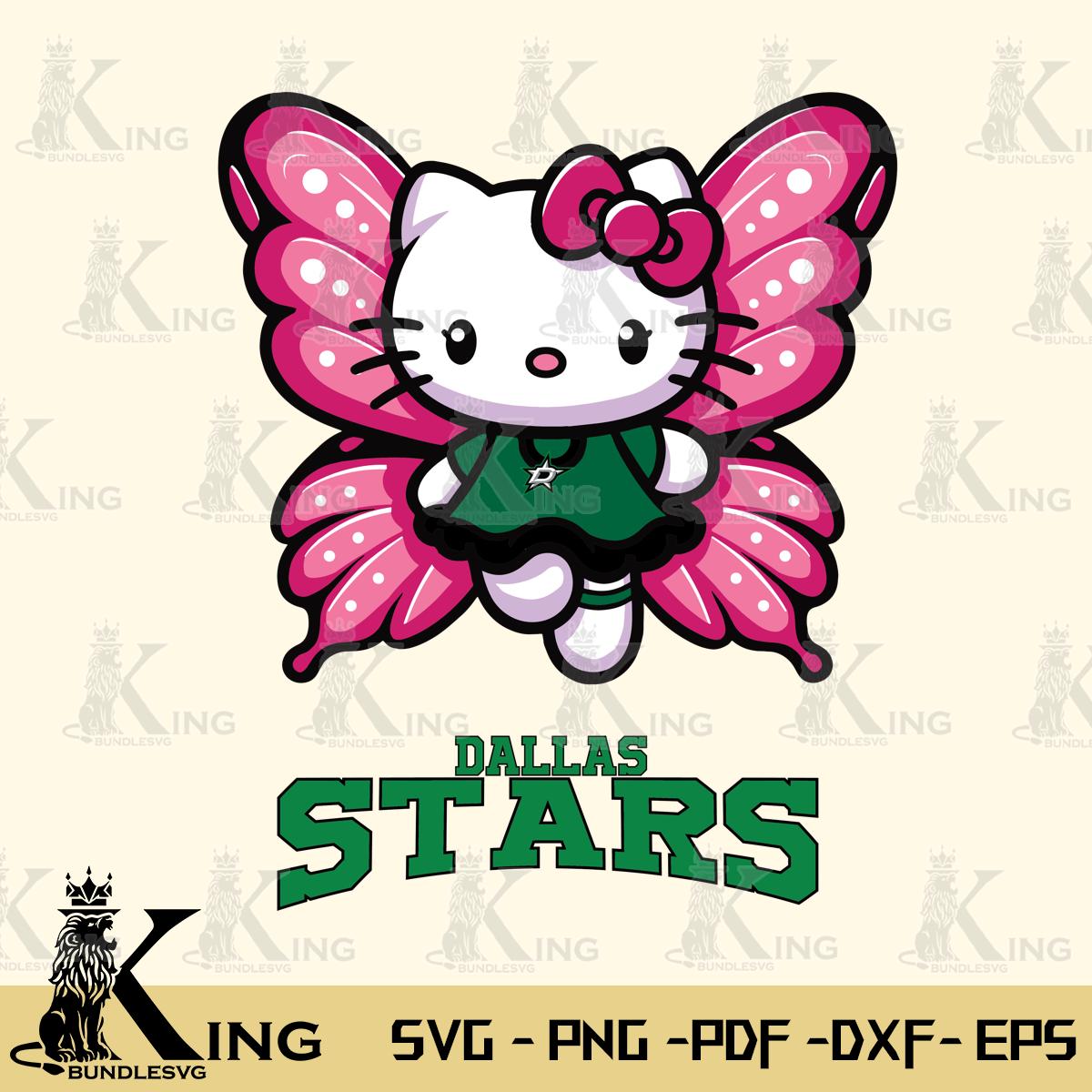 Dallas Stars Hello Kitty Dreamscape Svg Eps Dxf Png File, Digital Download