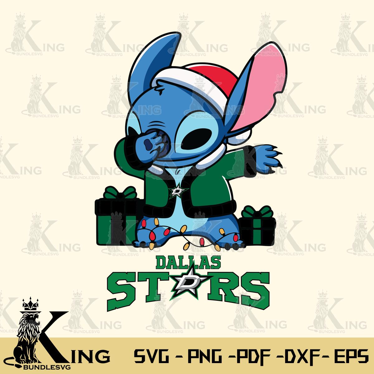 Dallas Stars Stitch Merry Christmas Svg Eps Dxf Png File, Digital Download