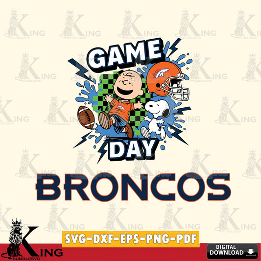 Denver Broncos Game Day Peanuts Cricut file , Cut file  , Digital Download , PDF File , Instant Download