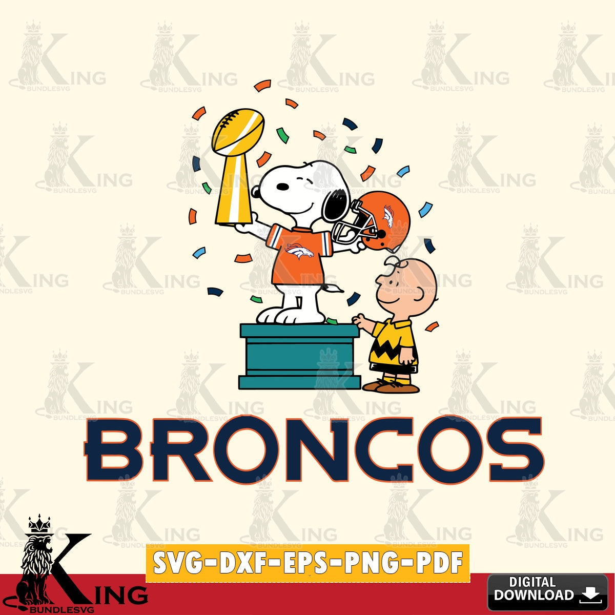 Denver Broncos Peanuts Winner Cricut file , Cut file  , Digital Download , PDF File , Instant Download