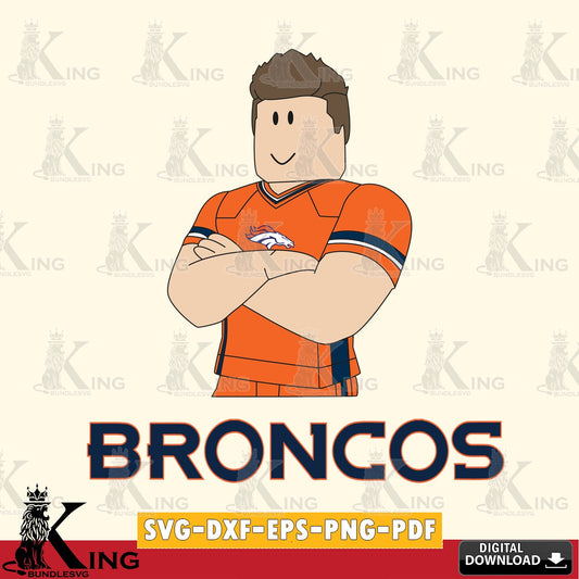 Denver Broncos Roblox Football SVG file , Cricut, NFL  File cut , Digital Download , PDF File