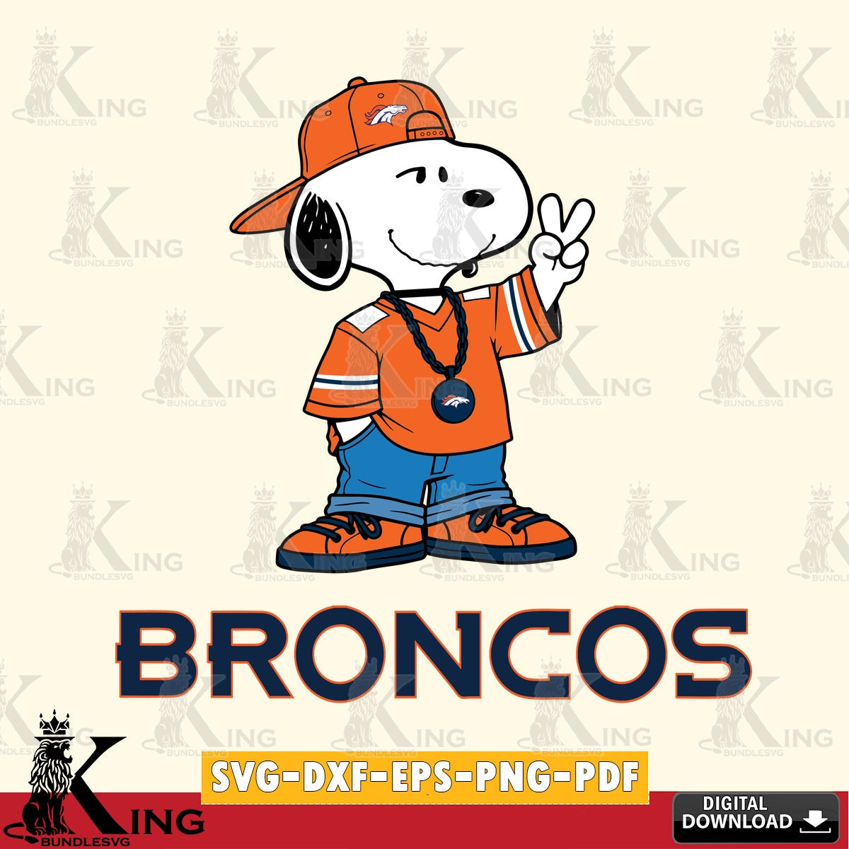 Denver Broncos Snoopy Say hi Cricut file , Cut file  , Digital Download , PDF File , Instant Download