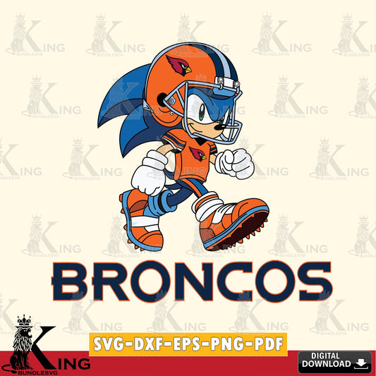 Denver Broncos Sonic Ready Football SVG file, Vector , Digital Download , PDF File , Instant Download