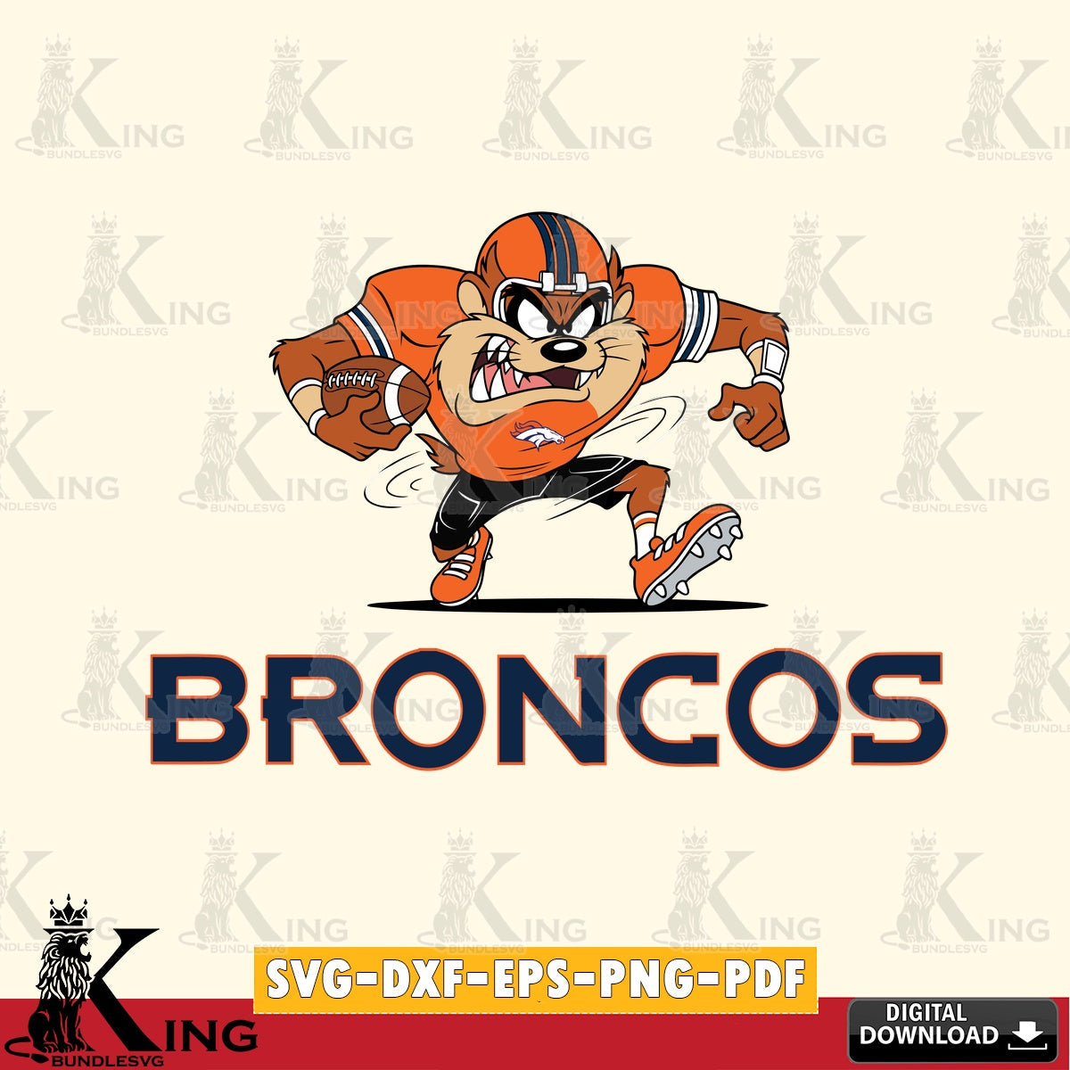 Denver Broncos Taz Football Helmet Cut file  , Digital Download , Instant Download, Looney Tunes svg, Football svg