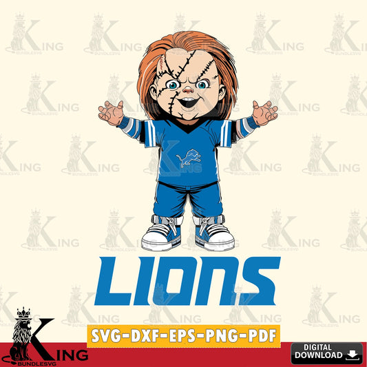 Beautiful illustration of a Detroit Lions Chucky Football, NFL file cut, vector art for engraving, cutting, and printing