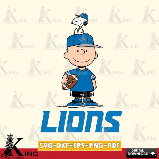 Detroit Lions Peanuts Football Rugby Cricut file , Cut file  , Digital Download , PDF File , Instant Download
