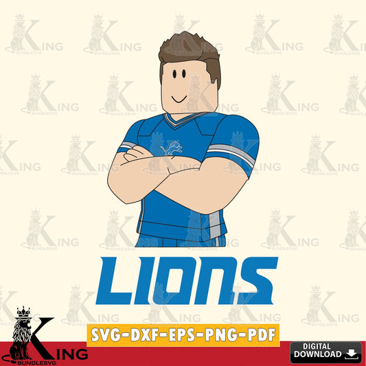 Detroit Lions Roblox Football SVG file , Cricut, NFL  File cut , Digital Download , PDF File