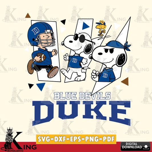 Duke Blue Devils Peanuts Joe Cool SVG, Cricut, Cut file  , Digital Download , Instant Download, Peanuts svg, NCAA svg, Football svg, Sport svg