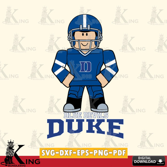 Duke Blue Devils Roblox Cool Football SVG file , NCAA Cricut,  File cut , Digital Download , PDF File