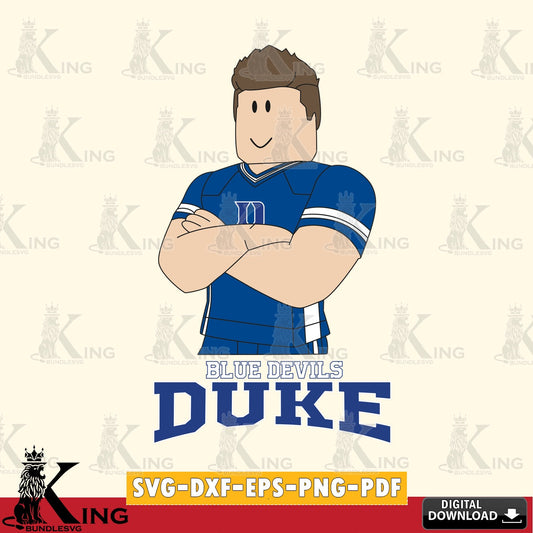 Duke Blue Devils Roblox Football SVG file , NCAA Cricut,  File cut , Digital Download , PDF File