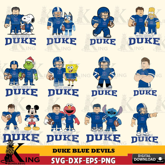 Duke Blue Devils Roblox With Friends football NCAA Bundle SVG file , NCAA Cricut,  File cut , Digital Download , PDF File
