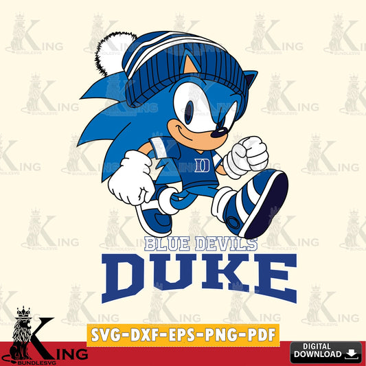 Duke Blue Devils Sonic Football SVG file, Vector , Digital Download , PDF File , Instant Download