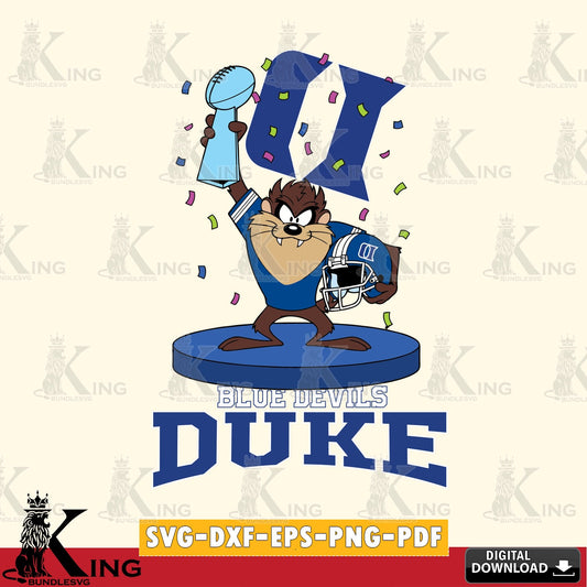 Duke Blue Devils Taz Trophy Podium SVG file, Cut file  , Digital Download , Instant Download, Taz svg, NCAA svg