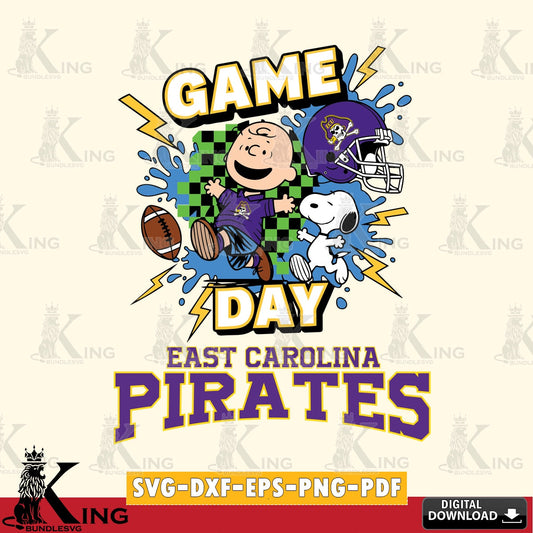 East Carolina Pirates Game Day Peanuts SVG, Cricut, Cut file  , Digital Download , Instant Download, Peanuts svg, NCAA svg, Football svg, Sport svg