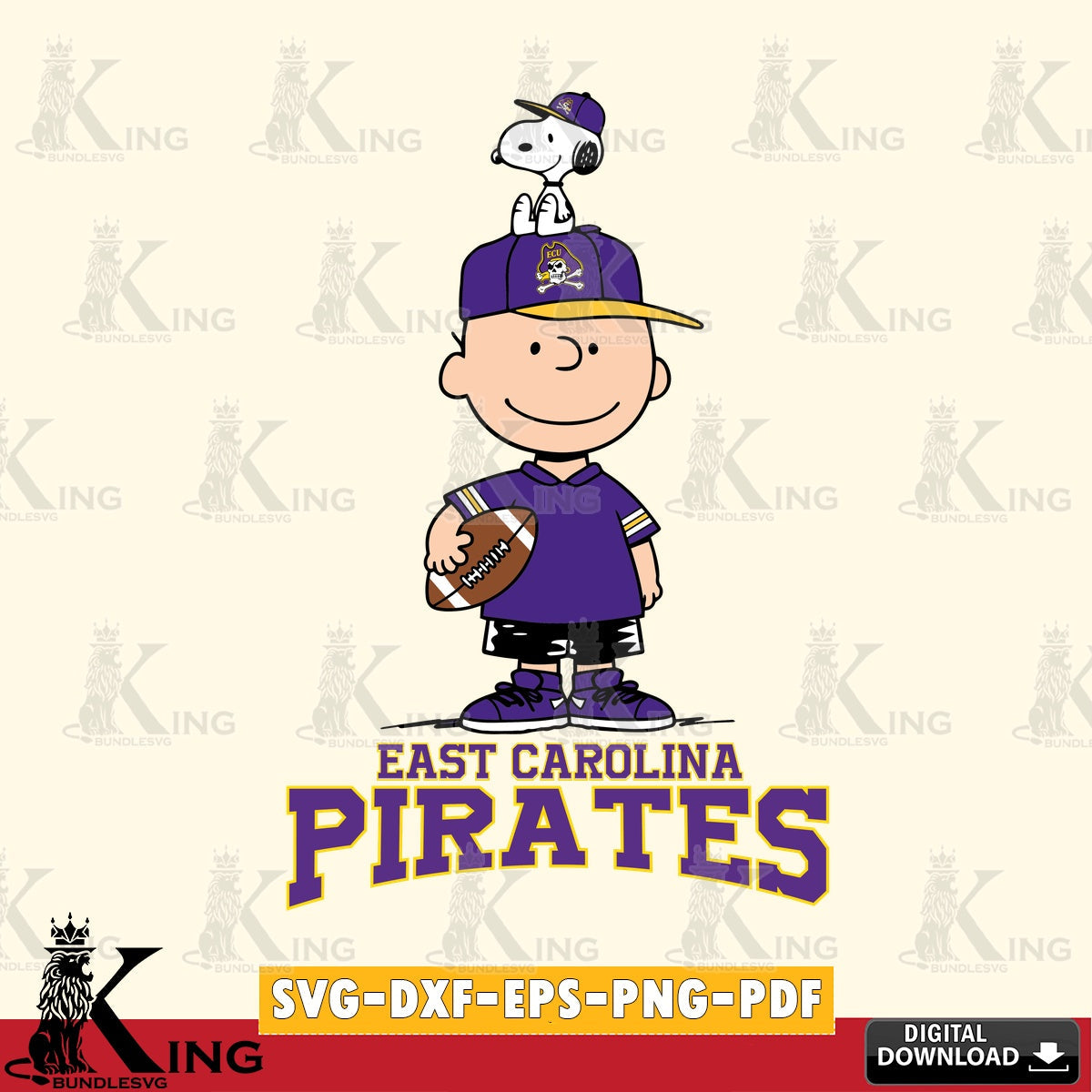 East Carolina Pirates Peanuts Football Rugby SVG, Cricut, Cut file  , Digital Download , Instant Download, Peanuts svg, NCAA svg, Football svg, Sport svg