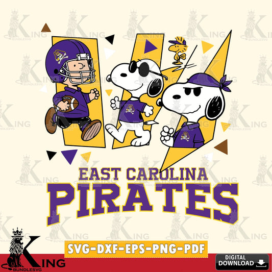 East Carolina Pirates Peanuts Joe Cool SVG, Cricut, Cut file  , Digital Download , Instant Download, Peanuts svg, NCAA svg, Football svg, Sport svg
