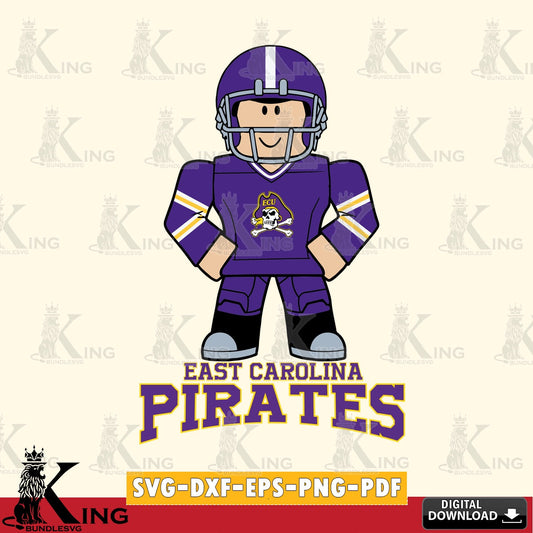East Carolina Pirates Roblox Cool Football SVG file , NCAA Cricut,  File cut , Digital Download , PDF File
