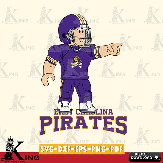 East Carolina Pirates Roblox Player Football SVG file , NCAA Cricut,  File cut , Digital Download , PDF File