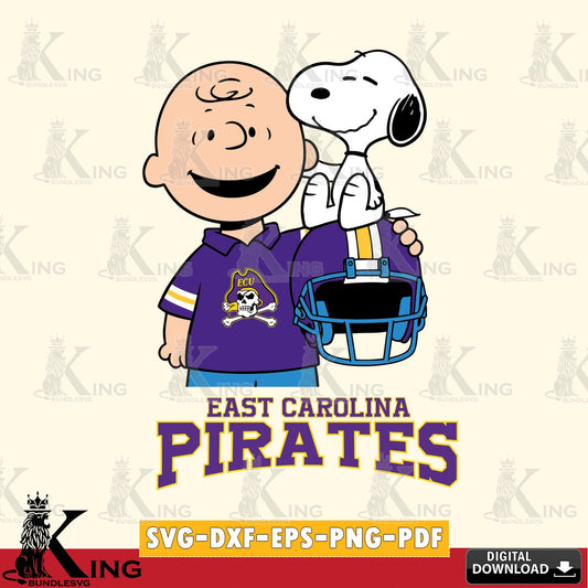 East Carolina Pirates Snoopy On Helmet SVG, Cricut, Cut file  , Digital Download , Instant Download, Peanuts svg, NCAA svg, Football svg, Sport svg