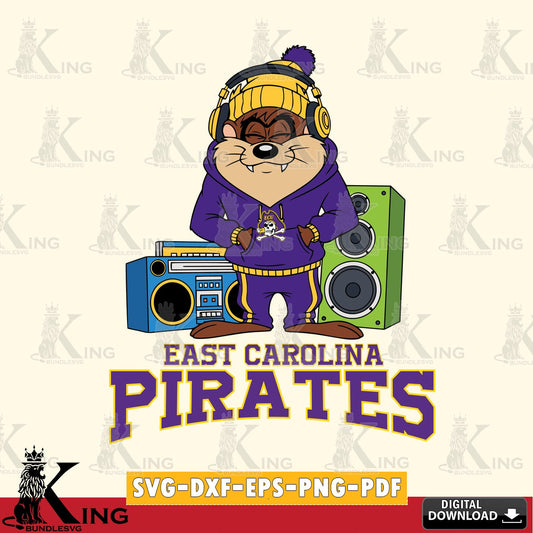 East Carolina Pirates Taz Hip Hop SVG file, Cut file  , Digital Download , Instant Download, Taz svg, NCAA svg