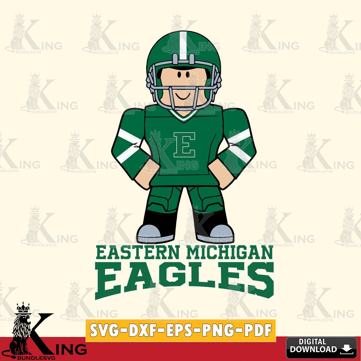 Eastern Michigan Eagles Roblox Cool Football SVG file , NCAA Cricut,  File cut , Digital Download , PDF File