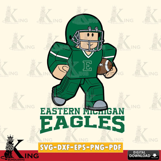 Eastern Michigan Eagles Roblox Player Rugby SVG file , NCAA Cricut,  File cut , Digital Download , PDF File