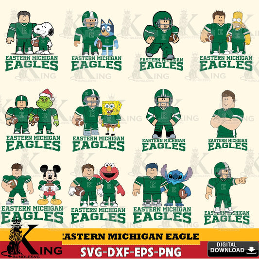 Eastern Michigan Eagles Roblox With Friends football NCAA Bundle SVG file , NCAA Cricut,  File cut , Digital Download , PDF File