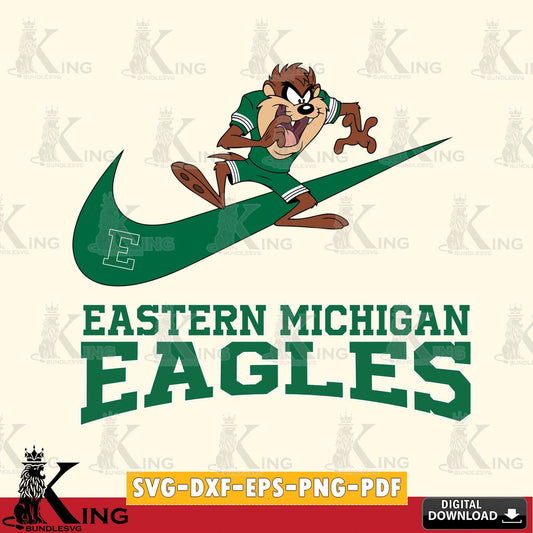 Eastern Michigan Eagles Taz Football Nike SVG file, Cut file  , Digital Download , Instant Download, Taz svg, NCAA svg
