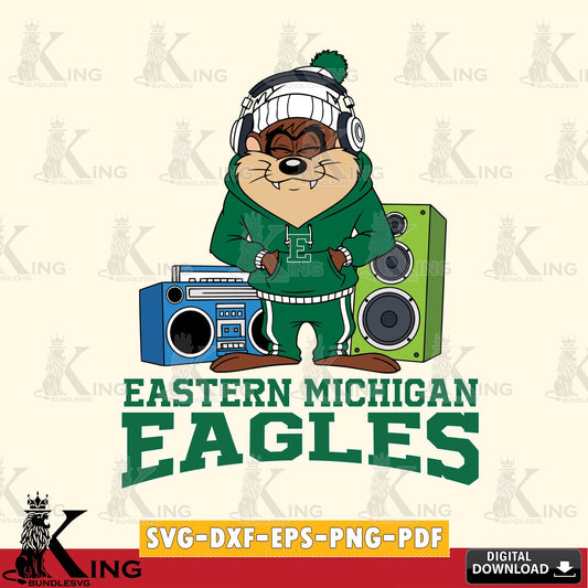 Eastern Michigan Eagles Taz Hip Hop SVG file, Cut file  , Digital Download , Instant Download, Taz svg, NCAA svg