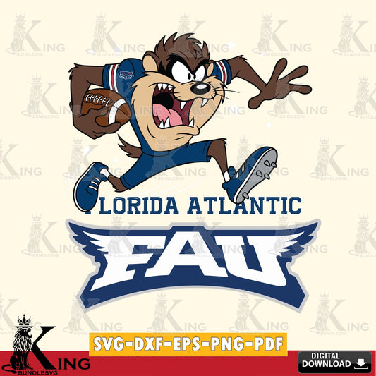 Florida Atlantic Owls Angry Taz Football SVG file, Cut file  , Digital Download , Instant Download, Taz svg, NCAA svg